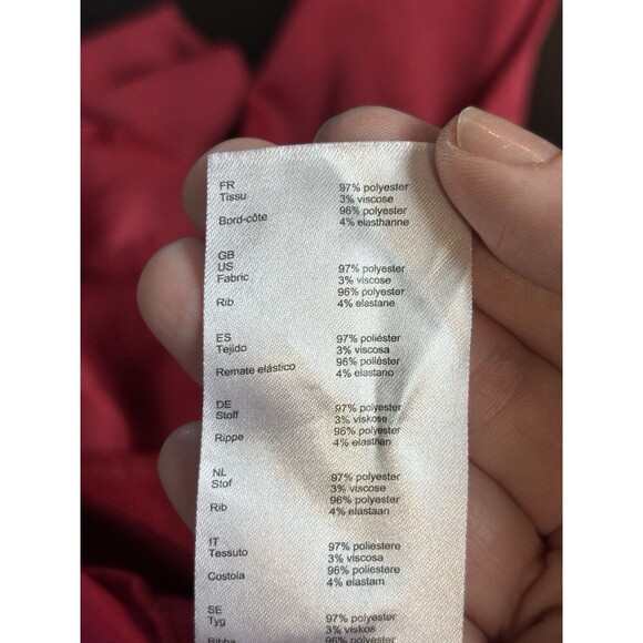 Maje Track Jacket Red Pink White Colorblock 40 Full Zip Front Retro Streetwear - Picture 7 of 13